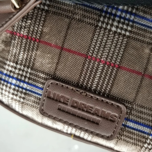 Brown Plaid Waist Bag, belt bag, fannypack, chest bag - Picture 8 of 9